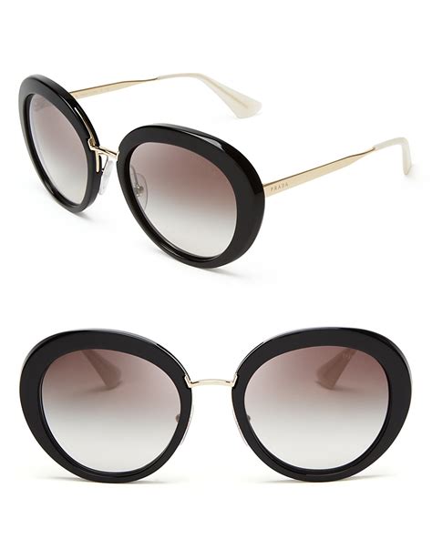 prada oversize round glasses|black prada sunglasses for women.